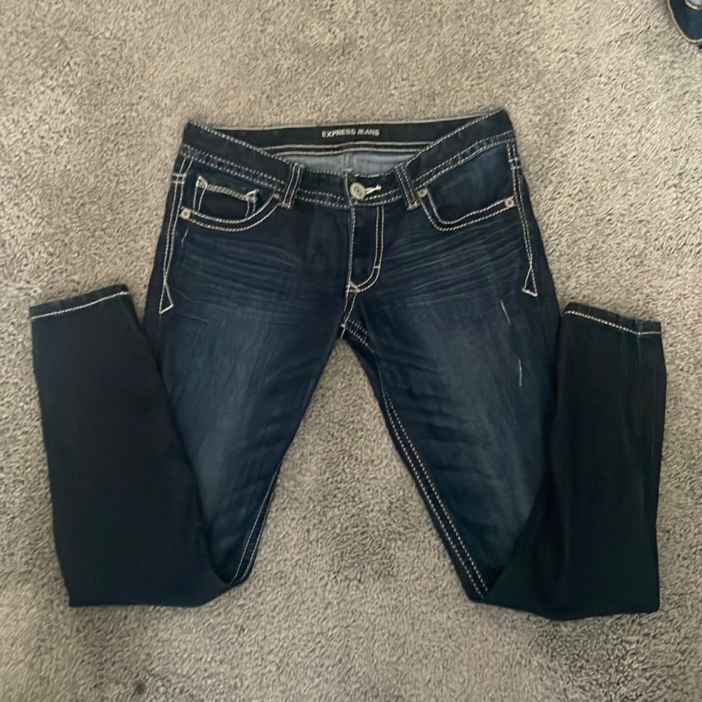 Express Stella low rise jean legging 4s